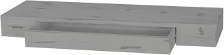 Wandregal Oise, Hängeregal Regal, 80cm Schublade ~ grau, shabby