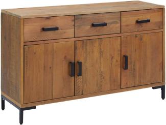 vidaXL Sideboard Braun 110 x 35 x 70 cm Massivholz Kiefer Recycelt [349919]