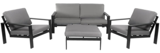 HOME DELUXE Gartenlounge Aluminium RIO L - Anthrazit