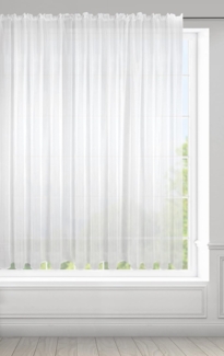 Gardine LUCY weiß 400x150 Kräuselband