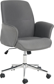 Beliani 'Ravishing' Bürostuhl höhenverstellbar, Polyester grau, 67 x 93 x 53 cm