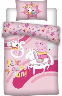 Nickelodeon Bettbezug Peppa Pig 140 x 200 cm Baumwolle rosa