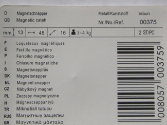 Hettich Zierhaken 35 x 42 x 23 mm Zinkdruckguss braun - 2 Stück