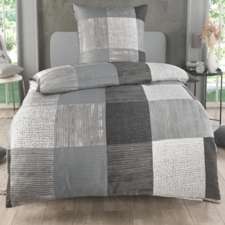 Malika Bettwäsche 135x200 + 80x80 cm atmungsaktiver Bettbezug, moderne Designs, Mikrofaser, 2 teilig, Für Allergiker geeignet, pflegeleicht, angenehm weicher Stoff