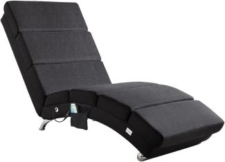 Casaria 'London' Relaxliege mit Massage- & Heizfunktion, Stoff Anthrazit, Ergonomisch