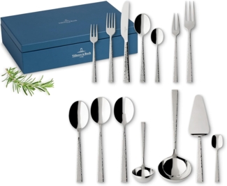 Villeroy und Boch 'Blacksmith' Tafelbesteck für bis zu 12 Personen, 70-teilig, Edelstahl