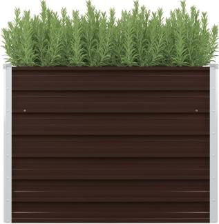 vidaXL Garten-Hochbeet Braun 100 x 40 x 77 cm Verzinkter Stahl 45719