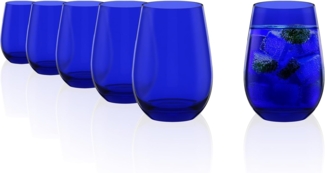 Stölzle Lausitz ELEMENTS Becher 465 ml kobaltblau 6er Set - A