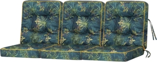 Bjird Bankauflage Venus 50 cm, 60 cm, 100 cm, 120 cm, 150 cm, 180 cm, (3 St), für Gartenbank und Hollywoodschaukel