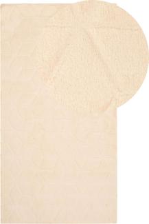 Kunstfellteppich Kaninchen beige 80 x 150 cm Shaggy THATTA