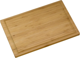 WMF Schneidebrett Bambus natur, 45 x 30 x 1,9 cm, Bambus Brett, Holzbrett groß - Tranchierbrett mit Saftrille - Küchenbrett klingenschonend