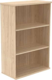 Office Hippo Strapazierfähiges Bücherregal, robust, Aufbewahrungseinheit mit anpassbaren Füßen, stabiles Möbelstück fürs Heimbüro, einfacher Zusammenbau, melaminbeschichtete Spanplatte, 80 x 40 x 120,4 cm, Kanadische Eiche