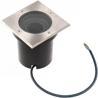 5 Watt eckige LED Einabu Boden-Spot Bodenleuchte Bodenstrahler Wegleuchte | schwenkbar aus Edelstahl | 130 x 130 x 129mm (B. x L. x H.) | 410 Lumen | Neutralweiß (4000 K)