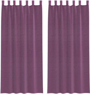 vidaXL Voile Vorhänge mit Schlaufen 2 Stk. Violett 140x225 cm 4102293