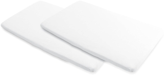 Maxi-Cosi Iris2 Bettlaken, Spannbettlaken für Babybett, Spannbettlaken für die Matratze des Kompakten Iris2 2-in-1 Reisebett, weiß