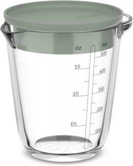 Mepal Glasmessbecher Chef It 500 ml mit Deckel Nordic Sage