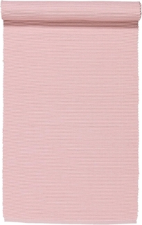 LINUM UNI Dekoratives Tischläufer für Esstisch 45x150 cm, 100% Gerippte Baumwolle, Maschinenwaschbar, Altrosa