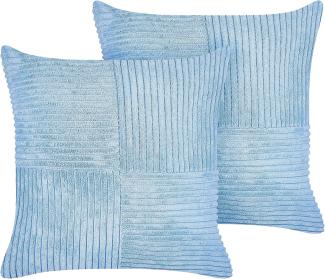 Kissen 2er Set MILLET, Blau, 43x43 cm