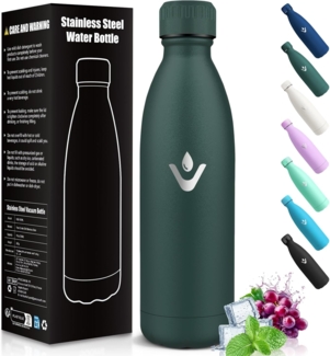 HoneyHolly Trinkflasche 1L, BPA-frei, Thermosflasche, 18/8 Edelstahl, Trinkflasche, Doppelwandig Vakuumisoliert, Thermoskanne für Outdoor-Sportarten, Camping, Picknick