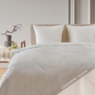 Blumtal Bettwäsche Cashmere-Touch Plüsch, warme Winterbettwäsche + Kopfkissenbezug