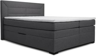 VitaliSpa Boxspringbett Anthrazit modern 160x200 cm