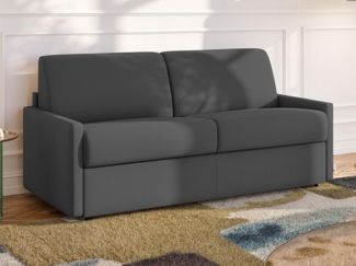 Vente-unique - Schlafsofa 4-Sitzer - Liegefläche: 160 cm - Matratzenhöhe: 22 cm - Stoff - Grau - CALIFE