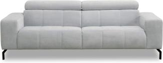 DOMO. Collection Cunelli Ecksofa, Sofa mit Rückenfunktion, Garnitur mit Relaxfunktion, pastellblau, 238 x 104 x 79 cm