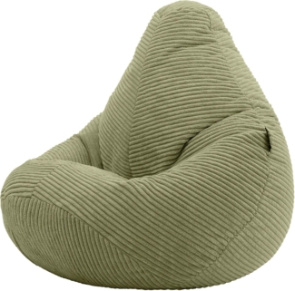 icon Sitzsack Sitzsack Sessel aus Cord Flauschig für Kinder „Dalton", 69x59x65cm, Made in Germany, für Kinderzimmer