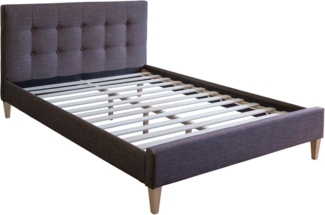 Homestyle4u Polsterbett inkl. Lattenrost 140x200, braun