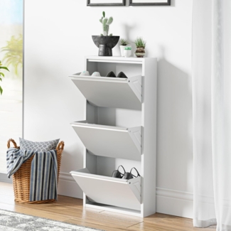 Schuhkipper Sokndal mit 3 Klappen Weiß [en. casa]