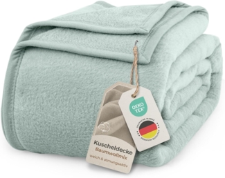 Wohndecke Kuscheldecke weich & flauschig – warme Baumwolldecke Überwurf Sofa, Laynenburg, Decke als Sofa-decke, Couchdecke, Wolldecke aus Baumwollmix