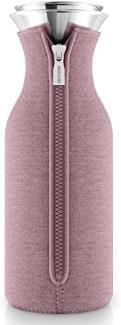 Eva Solo Kühlschrank-Karaffe Rose Quartz woven, Karaffe, Wasserkaraffe, Borosilikatglas, Edelstahl, Silikon, Rosa, 1 L, 567997