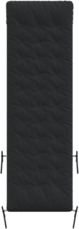 vidaXL Sonnenliegen-Auflage Schwarz 160x50x10 cm Wildleder-Optik 366542