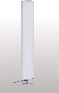 TRANGO LED Stehlampe, 120SL Design Plissee LED Stehleuchte CANNES Stehlampe inkl. 2x 4 Watt E27 LED Leuchtmittel, Wohnzimmer, Lampe, Standleuchte eckig, Lampenschirm Länge:14cm - Breite: 14cm - Höhe: 120cm