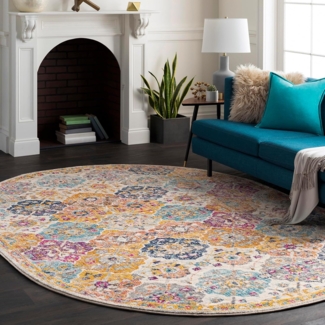 Livabliss Teppich CUZCO, oval, Höhe: 11 mm, Vintage Orientteppich, Kurzflor Boho Wohnzimmerteppich, Läufer
