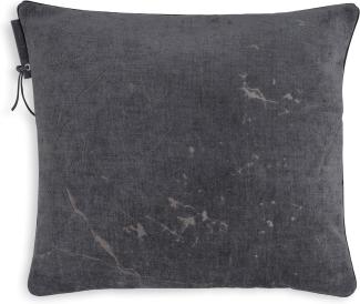 Knit Factory James Kissen 50x50 cm Glatt Anthrazit