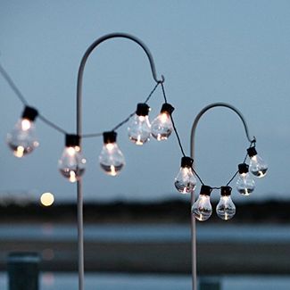 Lights4fun LED-Lichterkette 10er Zirkus Solar Party Lichterkette USB wiederaufladbar