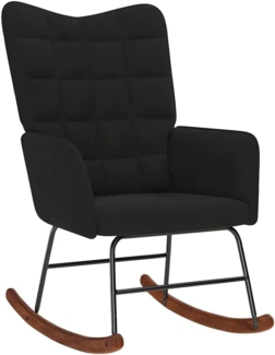 vidaXL Schaukelstuhl Schwarz Samt 4016838