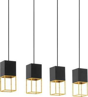 Eglo 97734 Pendelleuchte MONTEBALDO LED GU10 4X4,5W schwarz, gold L:85cm B:10cm H:110cm