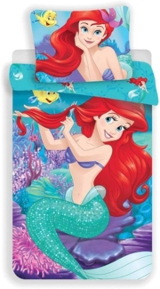 Disney Ariel Bettbezug 140x200 cm & Kissenbezug 70x90 cm – Bettwäsche-Set für Kinderzimmer