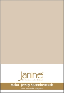 Janine Mako Jersey Spannbetttuch Bettlaken 180 - 200 x 200 cm OVP 5007 29 sand