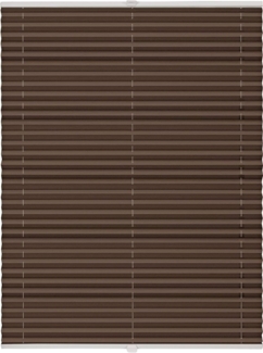 ondeco Plissee Klemmfix auf Maß für alle Fenster innen, ohne Bohren, Montage Klemmträger Sonnenschutz Sichtschutz Rollo Blickdicht - Hellbraun - B): 41-50 cm, H): 40-100 cm