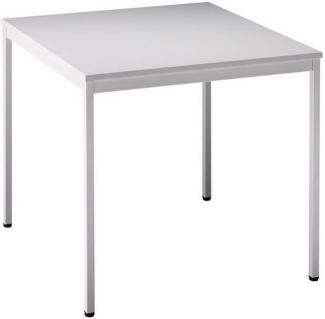 Besprechungstisch VS08 80x80cm Grau 4-Fuß Gestellfarbe: Grau