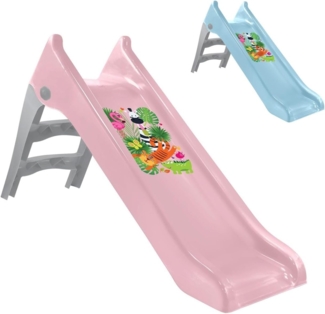 Mochtoys Kinderrutsche Pastell, 140 cm Rutschlänge, Wasserrutsche, wetterfest rosa
