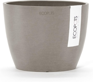ECOPOTS Blumentopf Stockholm Mini 16 Taupe, für innen und außen: frostsicher, bruchsicher und lichtbeständig