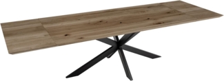 riess-ambiente Esstisch WILD OAK 160-260cm smoke finish - Eiche, Sterngestell, verlängerbar (Einzelartikel, 1-St), massiver Tisch mit Metallgestell &Schweizer Kante -ideal für Esszimmer