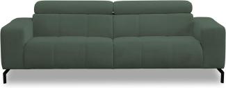 DOMO Collection Cunelli 2,5 Sitzer, Sofa mit Rückenfunktion, Garnitur mit Relaxfunktion, grün, 238 x 104 x 79 cm