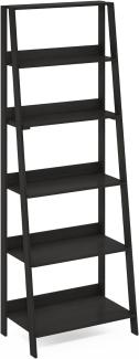 Furinno Ladder Leiter-Bücherregal, 6 Ebenen, Espresso