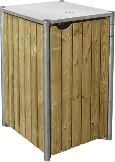 Hide Holz Mülltonnenbox für 1 Mülltonne 120 Liter | Natur | 64x61x115 cm