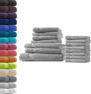 Hometex Premium Textiles Handtuch in Premium Qualität 500 g/m², Feinster Frottier-Stoff 100% Baumwolle, 1x Badetuch + 2 Duschtuch + 4 Handtuch + 8 gastetuch, weich, saugfähig, extra schwer & flauschig - TEST BILD TOP MARKE 2025